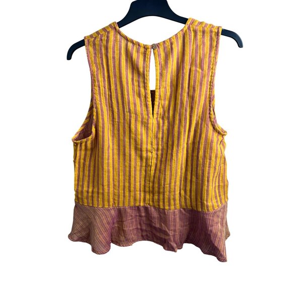 Free People Annabelle Striped Multicolor Gauzy Yarn Dye Set Shorts & Top Medium - Picture 7 of 16